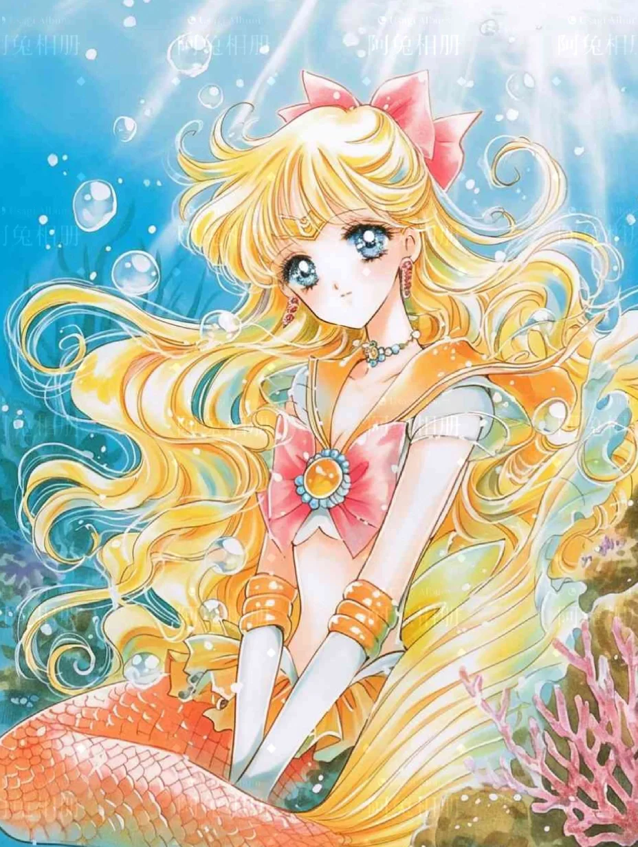海的女儿2｜美少女战士原画风人鱼公主｜壁纸