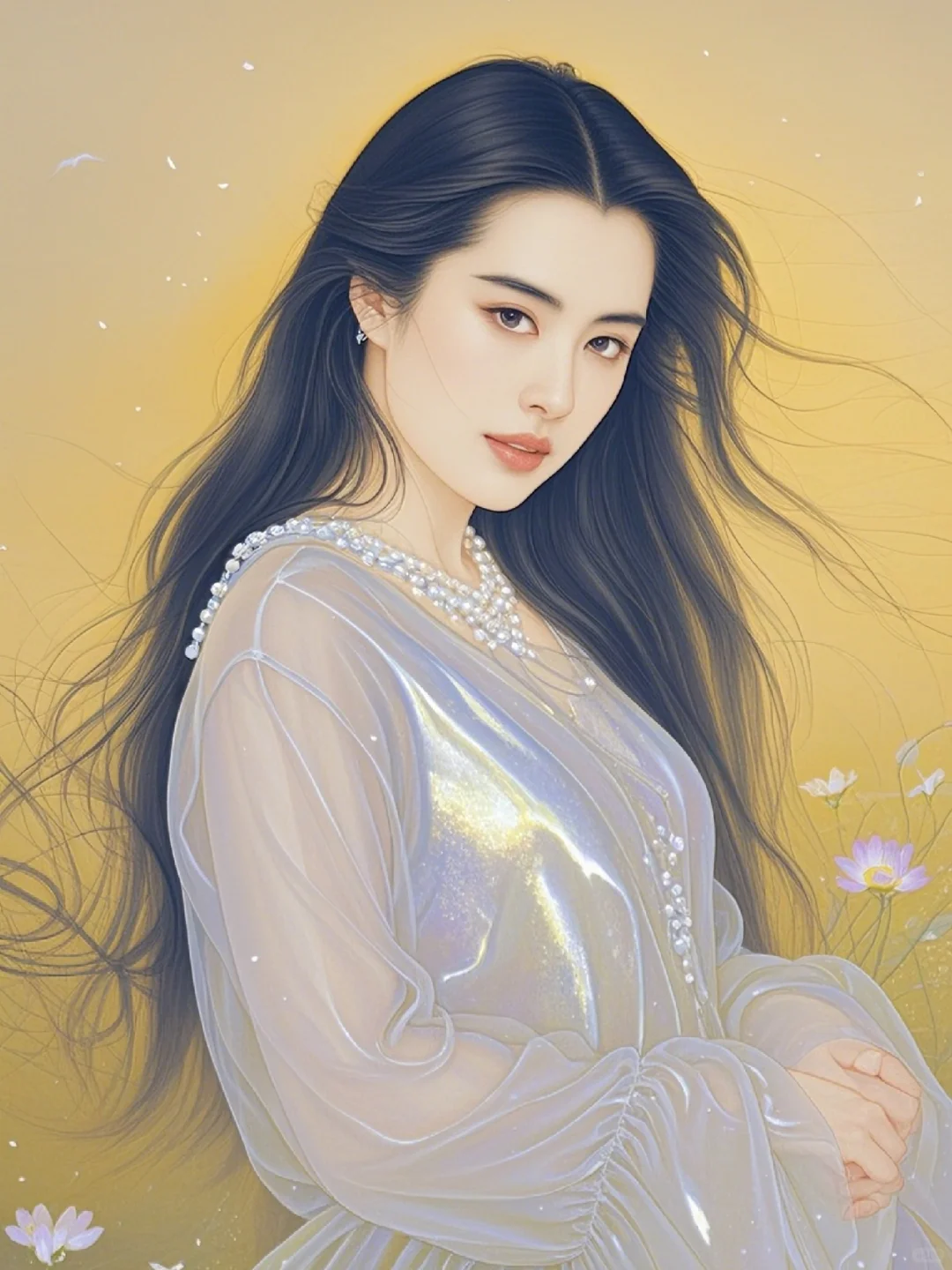 “静女如花绽雅韵，魅力无限醉人情。”