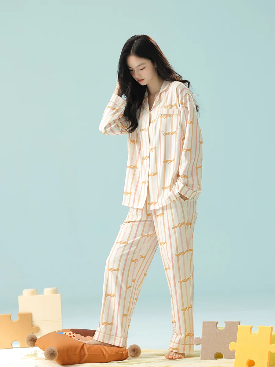 《女士精致纯棉睡衣，青春趣味无穷🎉》