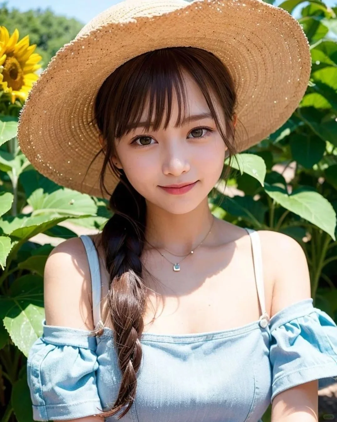AI绘图 | 湖中少女 sunshine girl