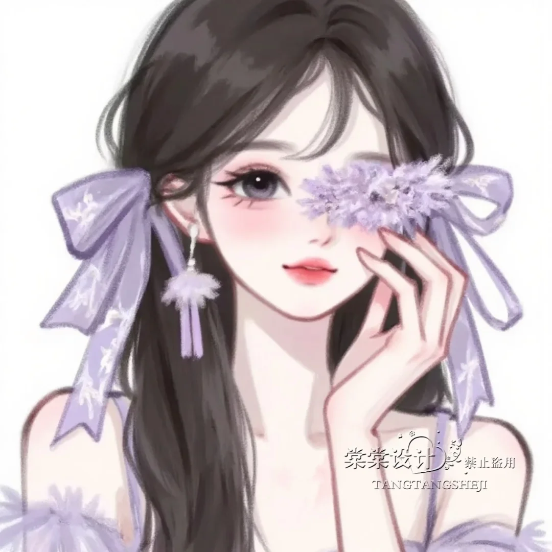 愿神明偏爱一切从欢｜黑色系女生头像