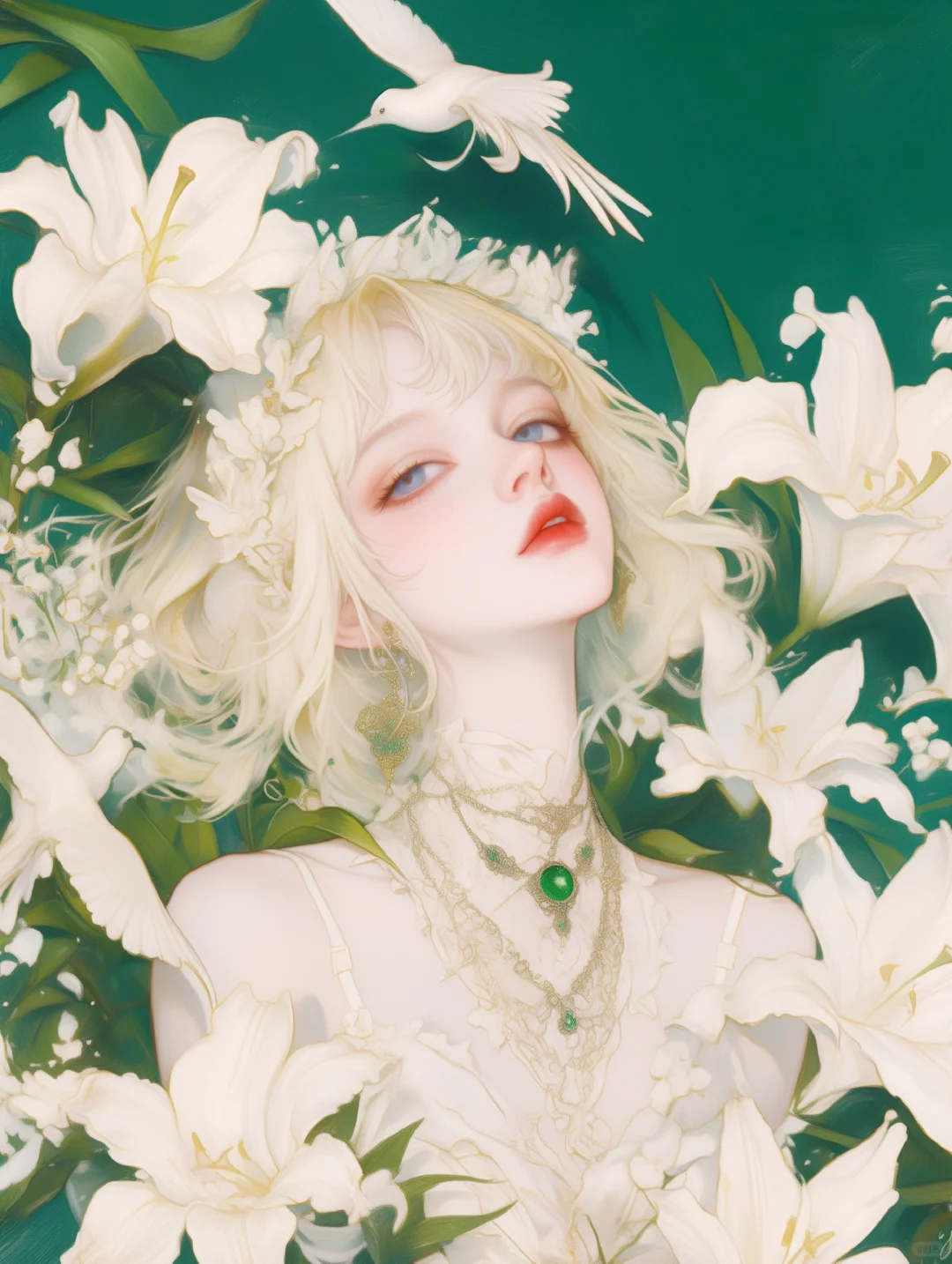 百合中的金发美少女