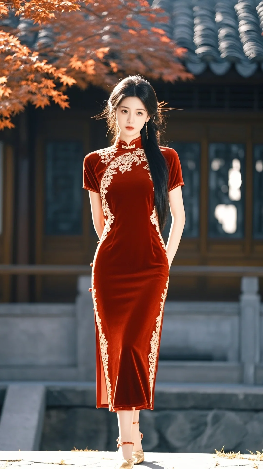 一袭旗袍，气质如兰，好美！