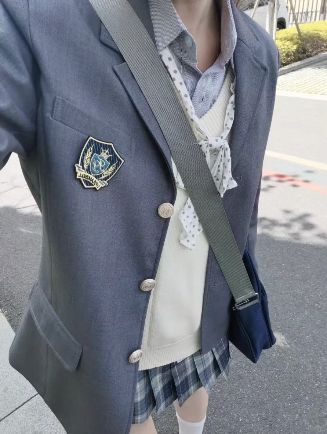 男生！！第一次体验穿jk出门……