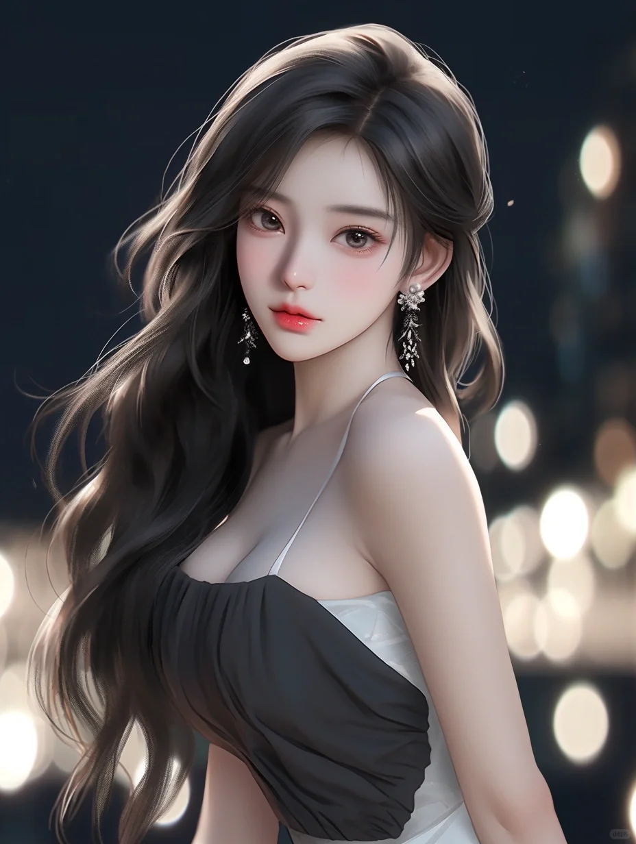黑色系纯欲美女
