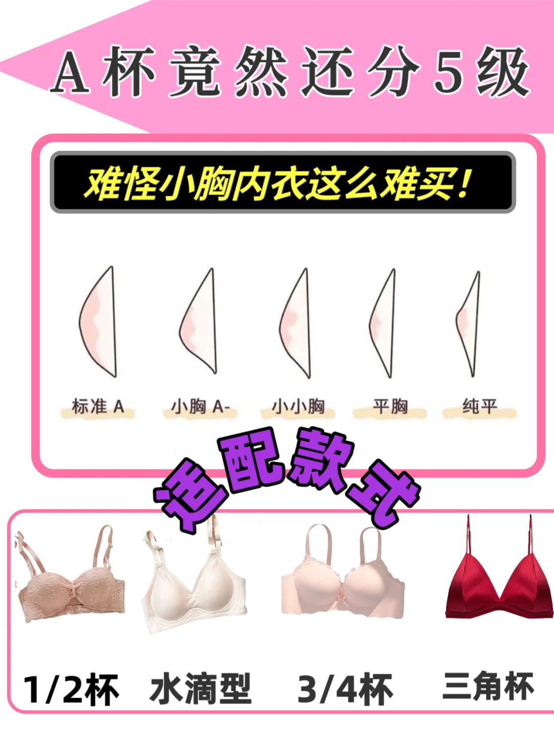 对号入座你的等级，附段位适配内衣