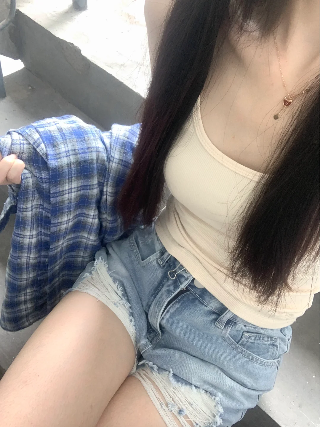 164 94｜牛仔短裤ootd