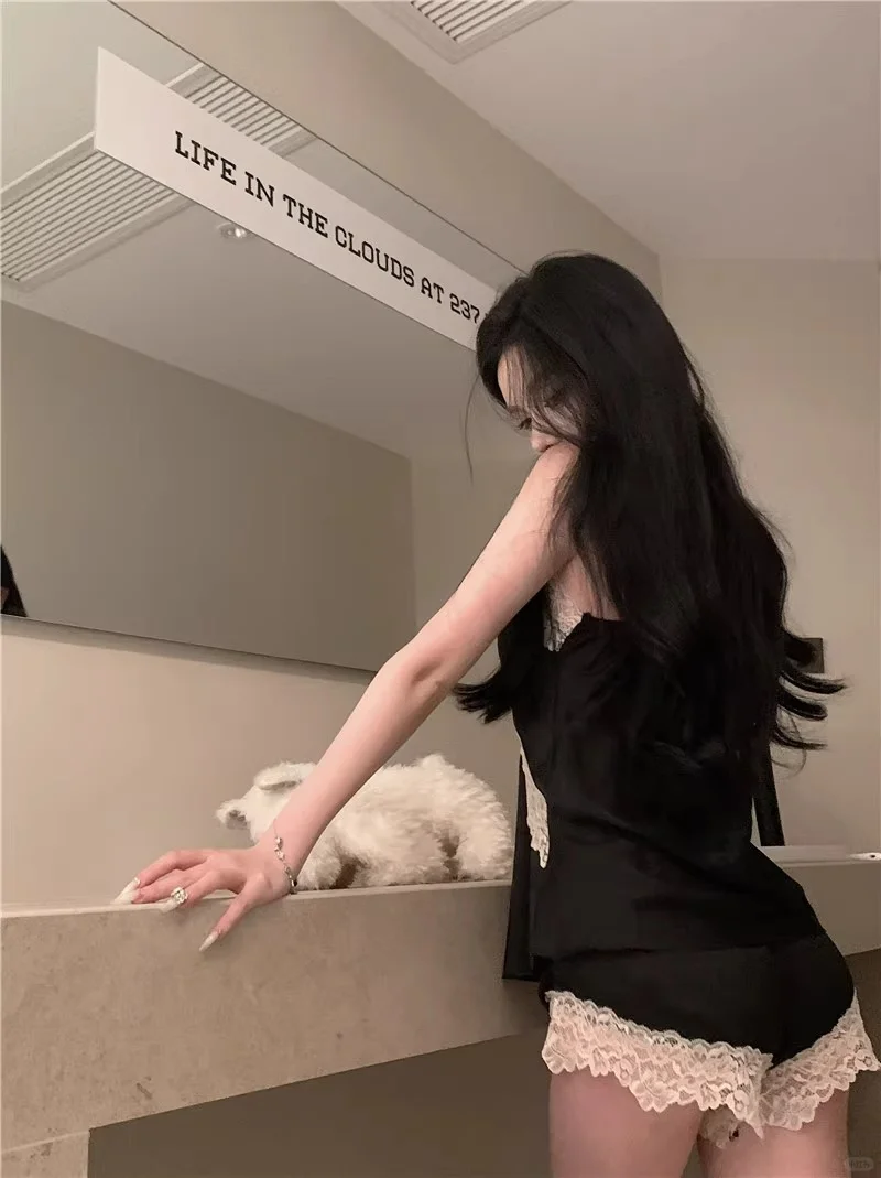 上新啦✨高级感蕾丝缎面睡裙💖
