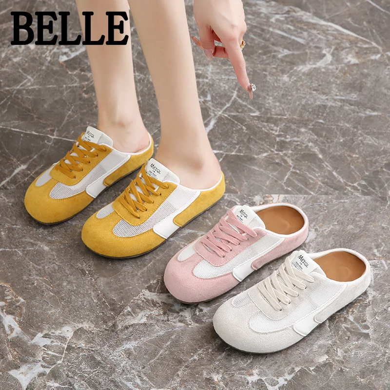 百丽女鞋👣百搭复古勃肯风厚底轻便阿甘鞋
