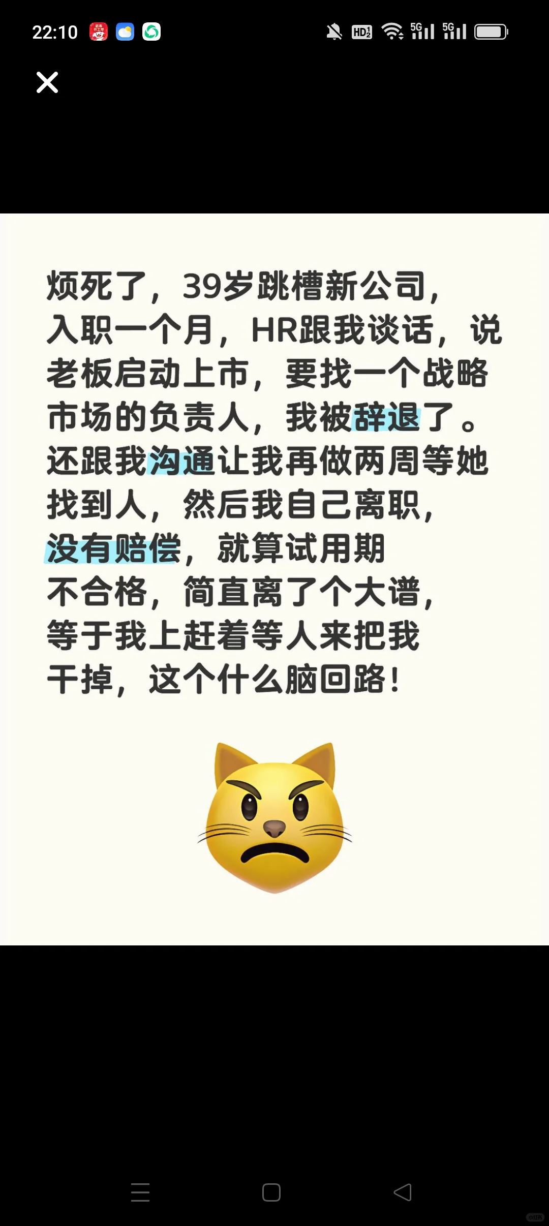 烦死了，39岁跳槽新公司，入职一个月，HR跟我谈话，说老板启动上市，要找一个战略