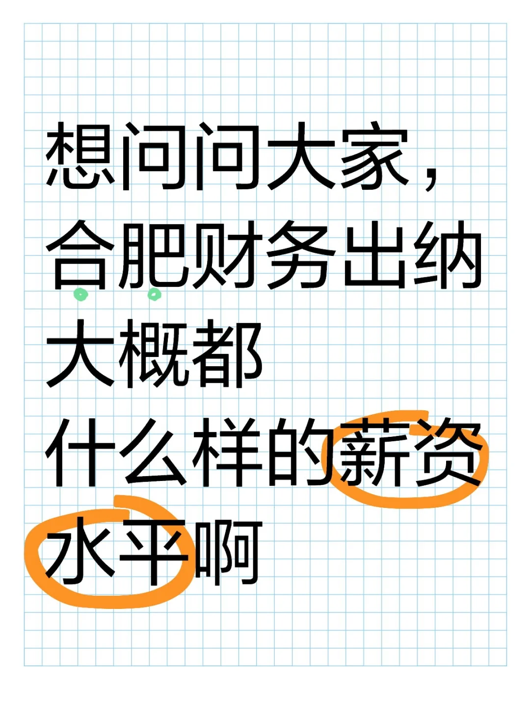 想问问大家，合肥财务出纳大概都什么样的薪资水平啊。