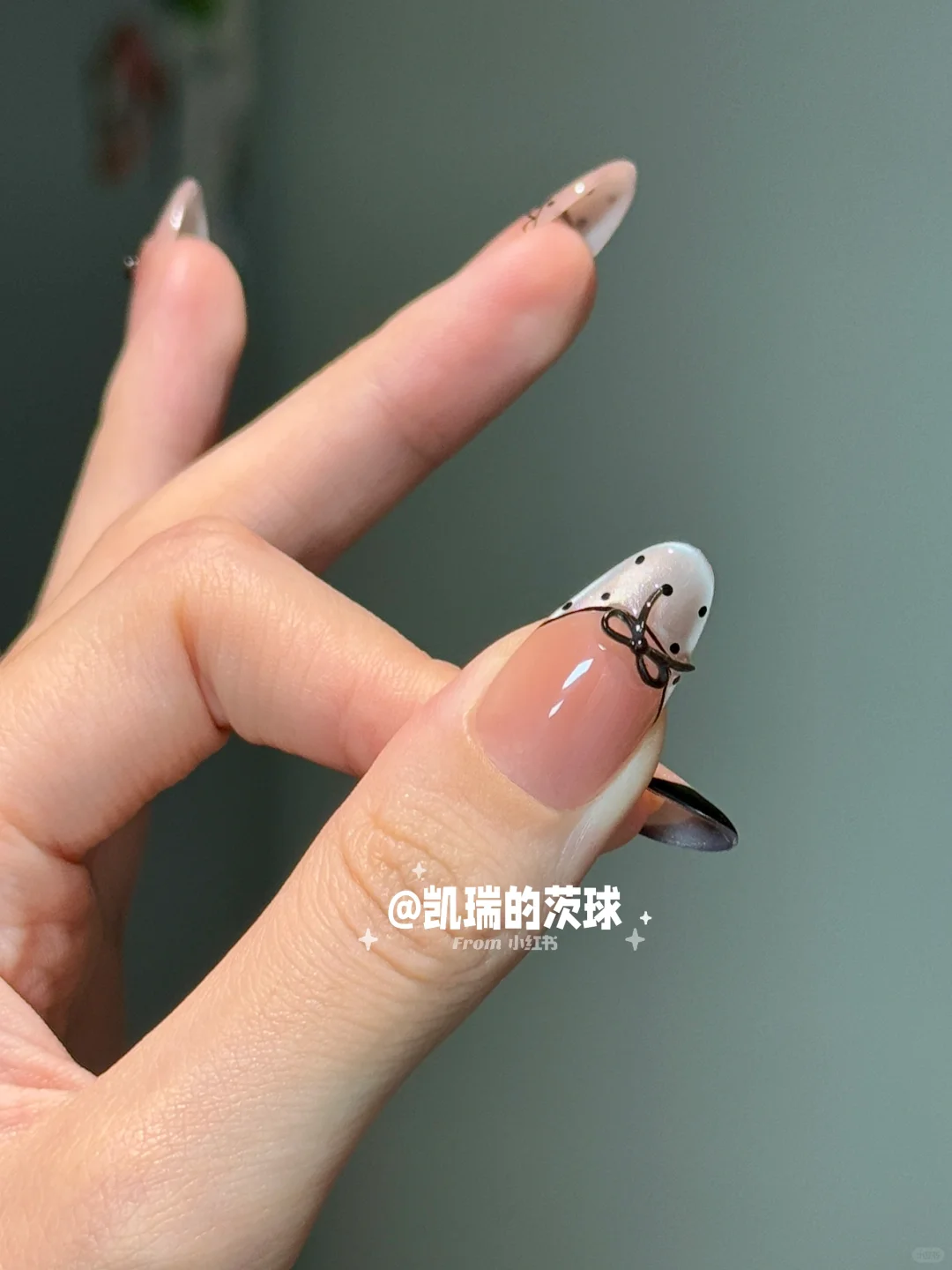 穿戴甲｜甜法芭蕾🖤赫本千金和波点小蕾丝🩰✨