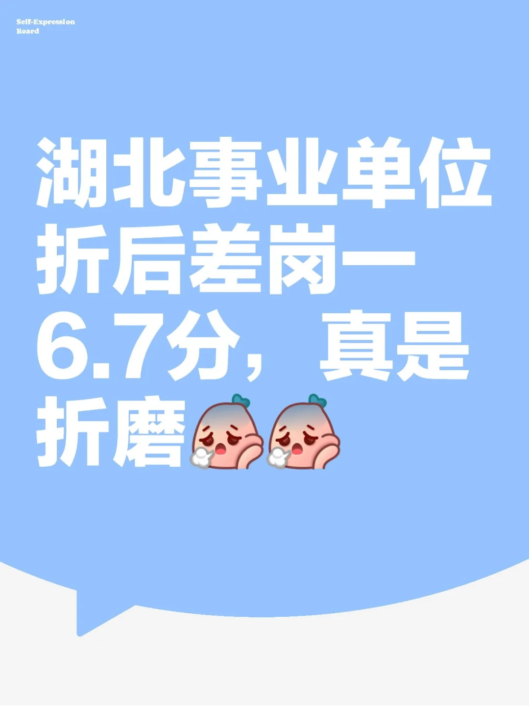 湖北事业单位折后差岗一6.7分，真是折磨 明知没希望，还要纠