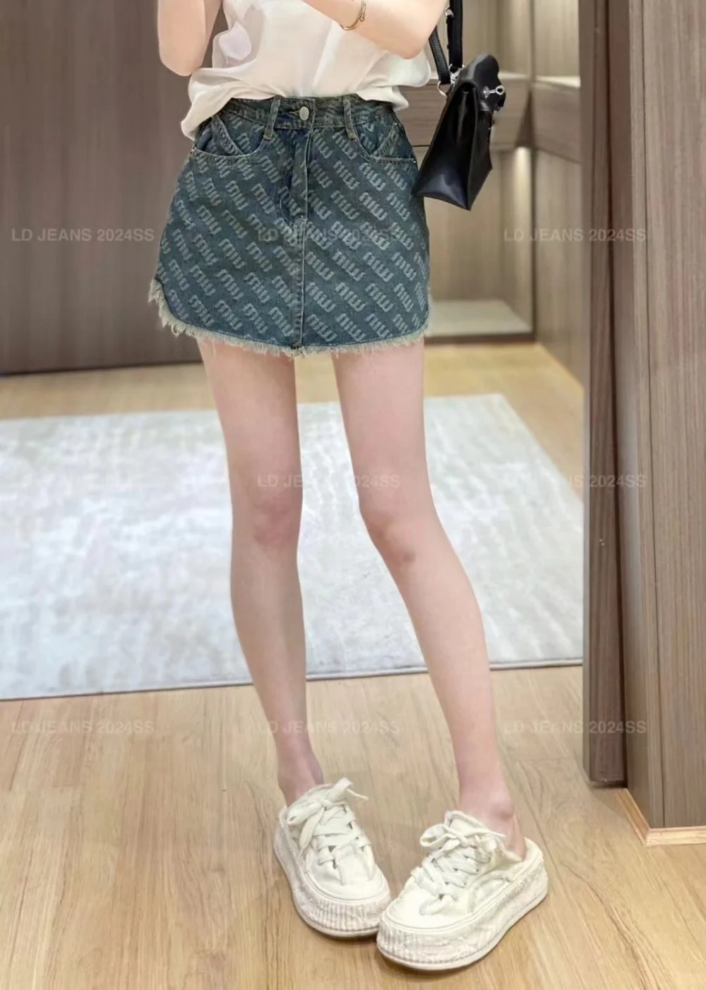 高级感蓝调牛仔裤裙👗
