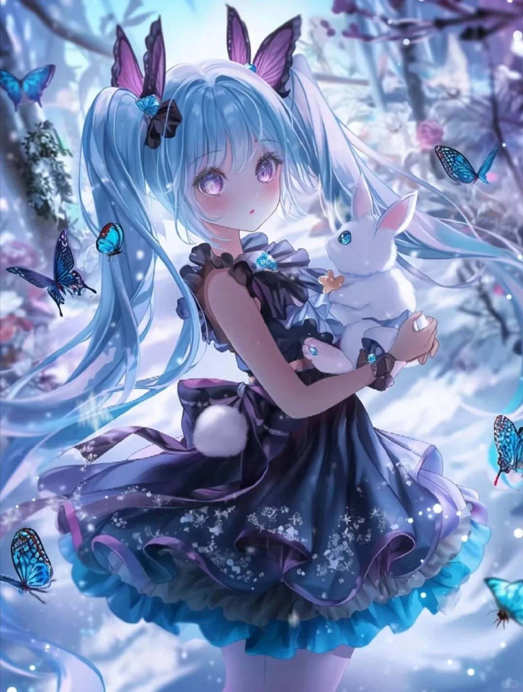 冰蓝系列美少女，蓝色是充满梦幻的颜色。