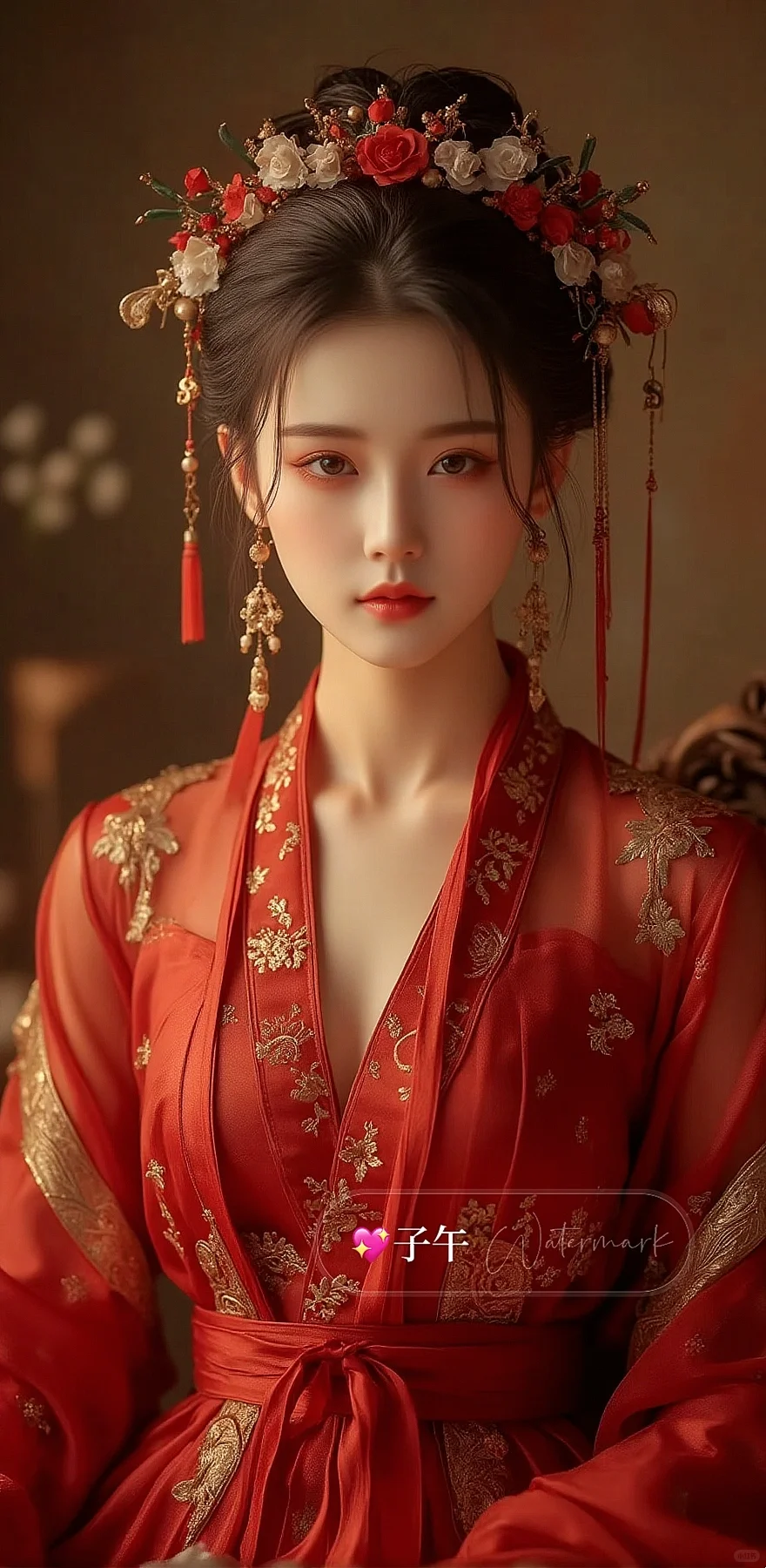 正红色古装，美到骨子里～