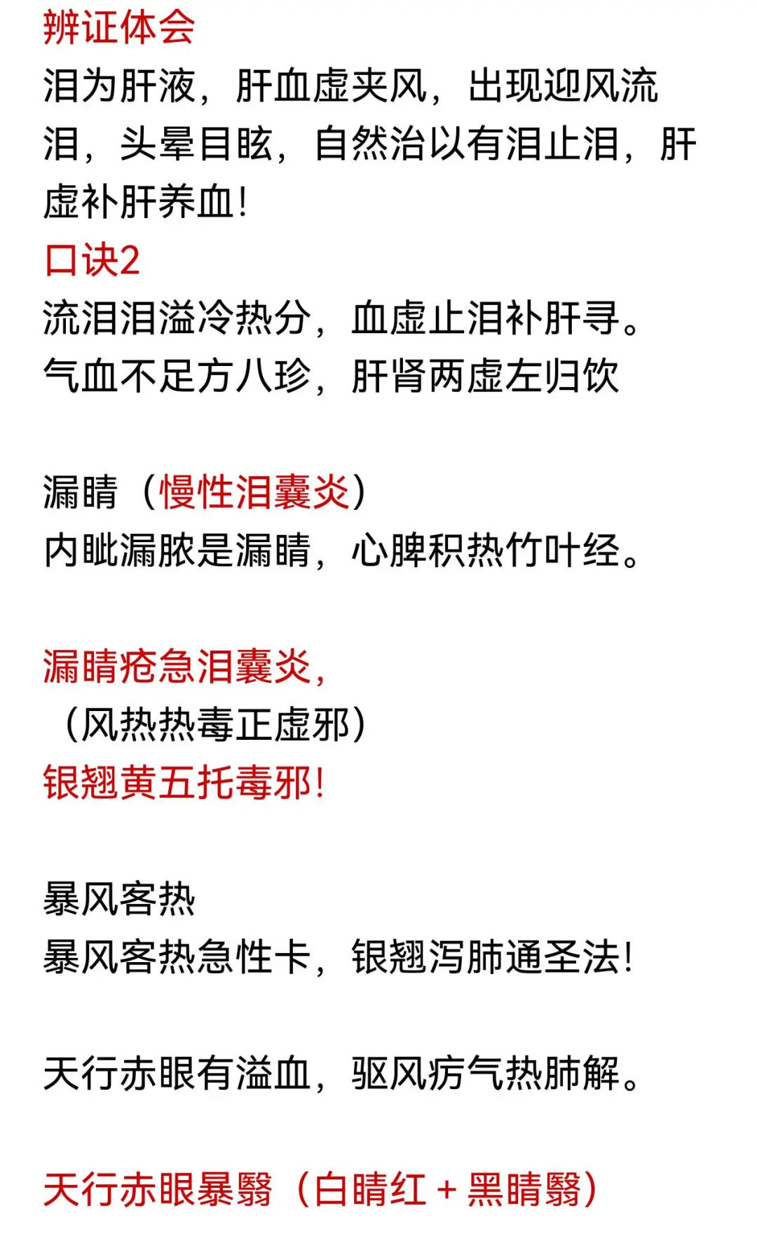 中医规培结业——中医眼科