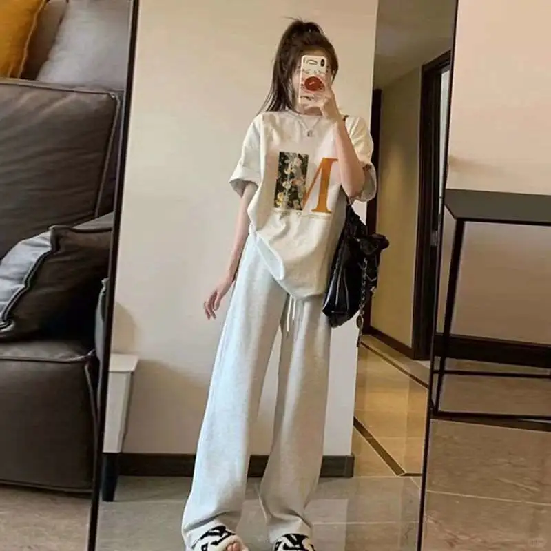 大码300斤胖妹妹网红休闲时尚运动套装女