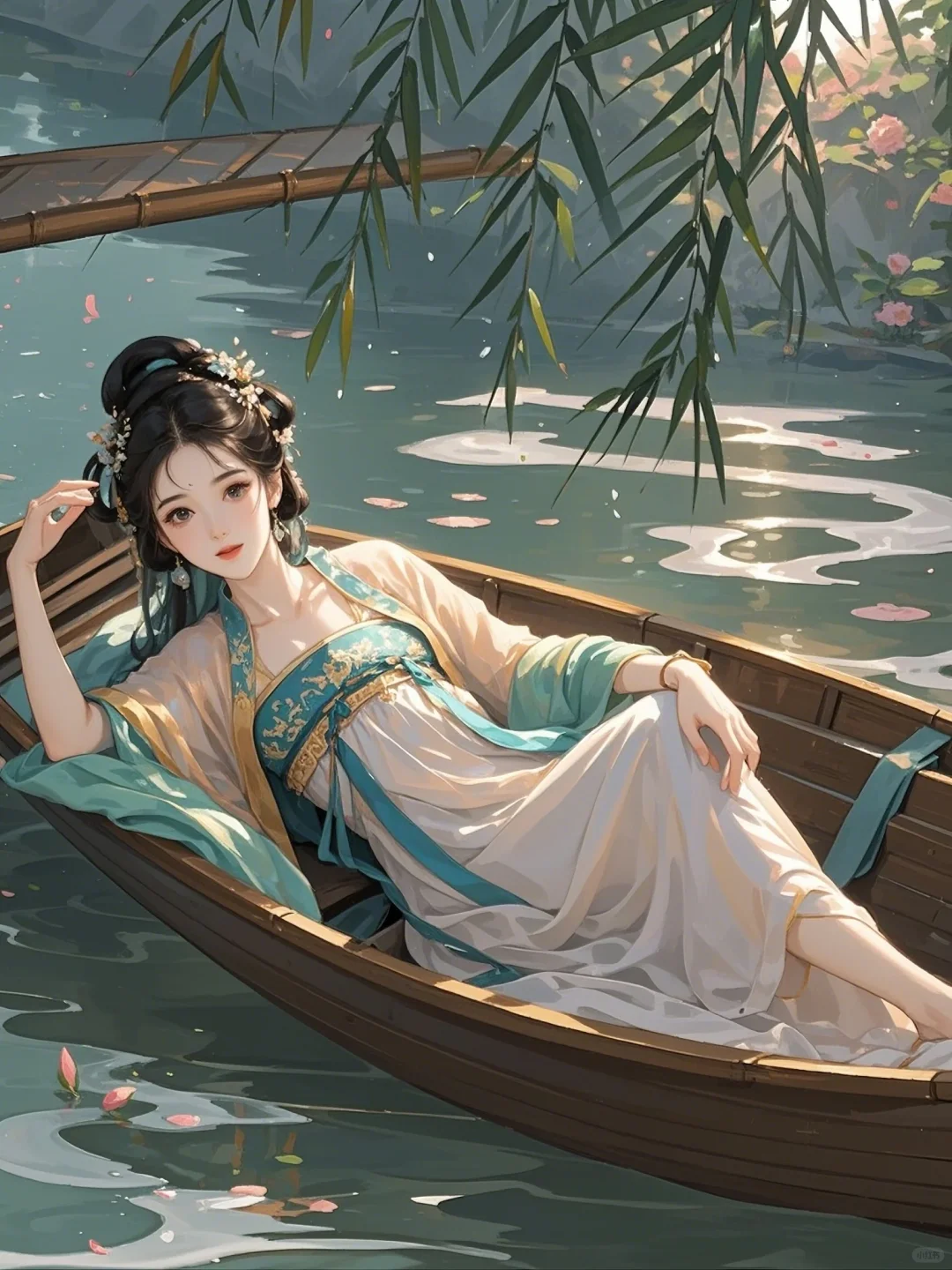 “舟上佳人惹人怜”