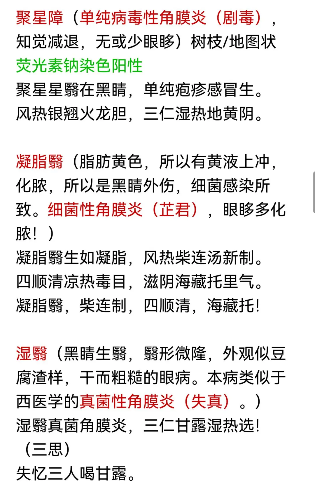 中医规培结业——中医眼科