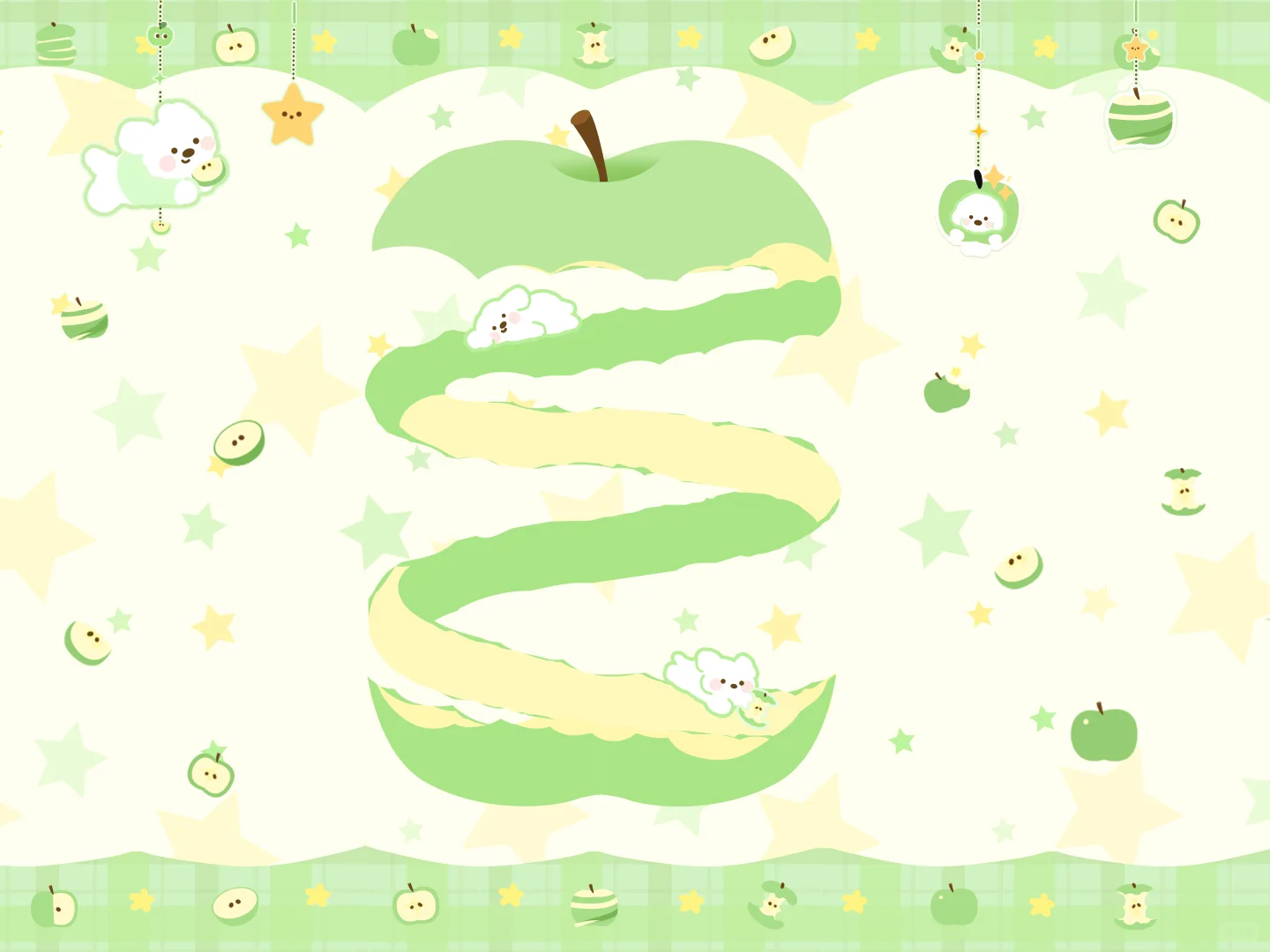 ✶🍏‧₊˚青苹果小狗ipad壁纸来啦🐾