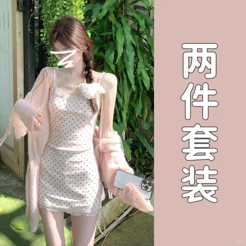 早初开春季吊带波点连衣裙子女2025新款