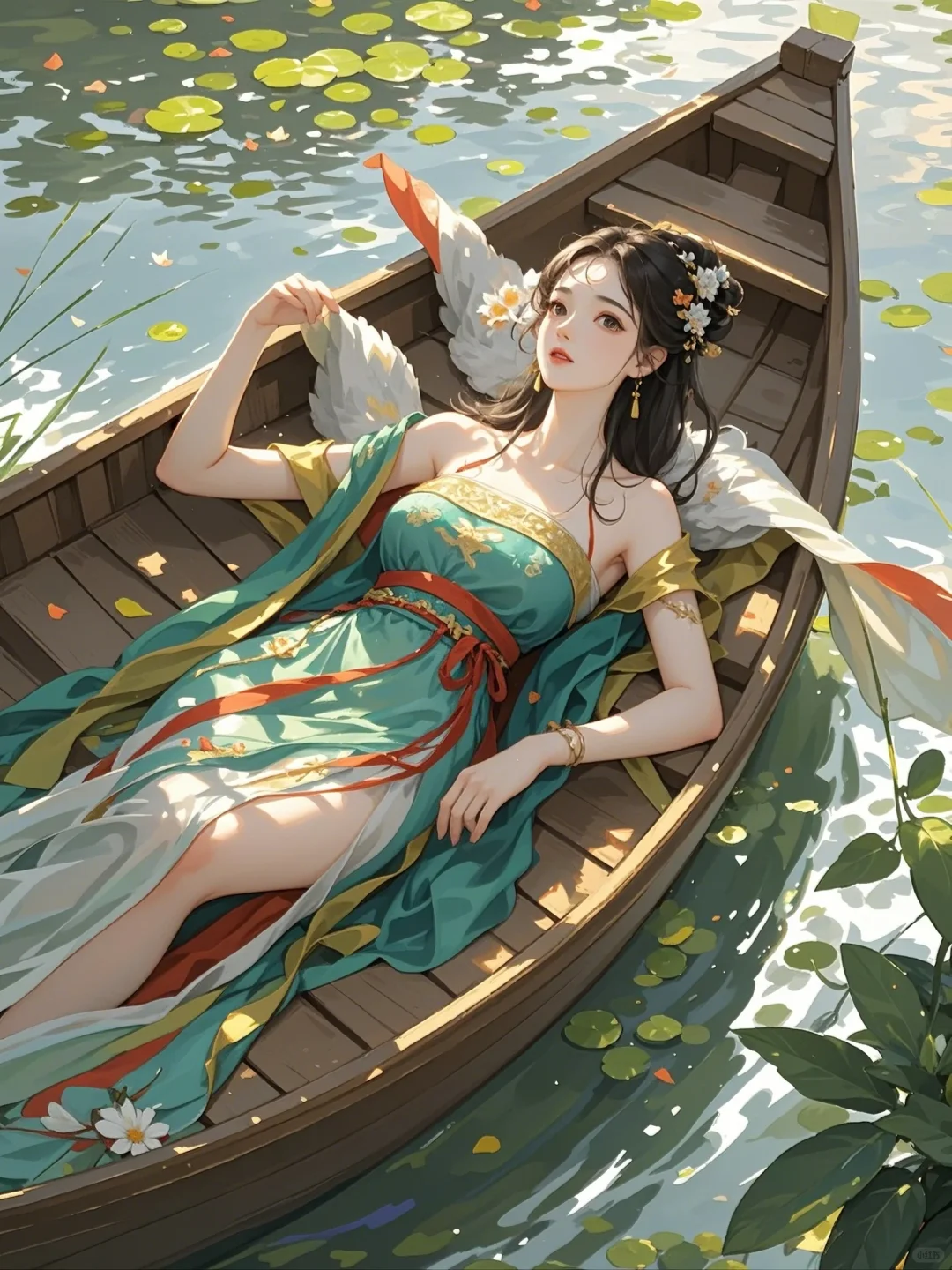 “舟上佳人惹人怜”