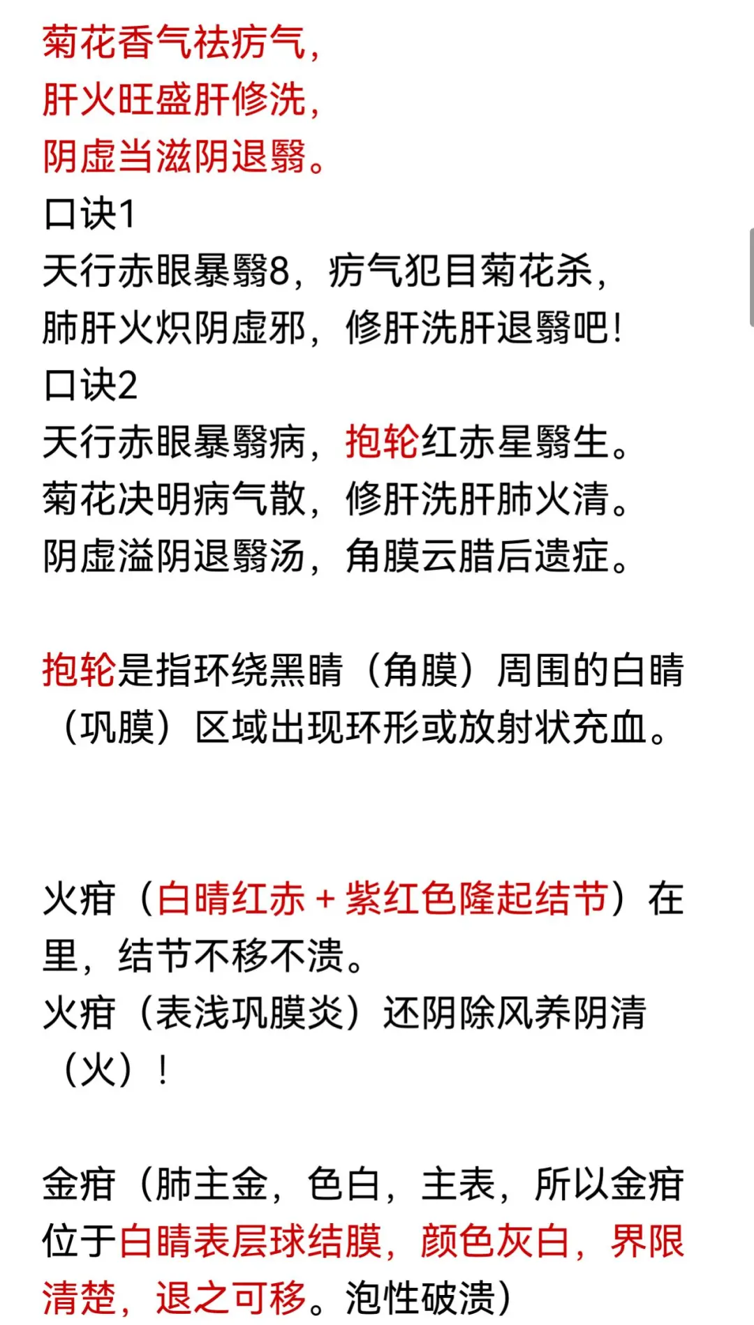 中医规培结业——中医眼科
