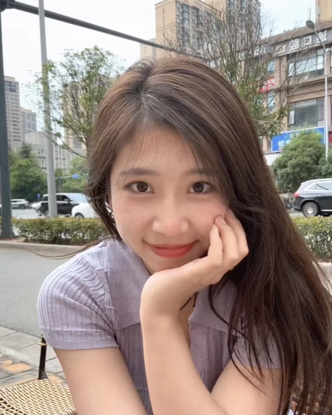 还的是紫色