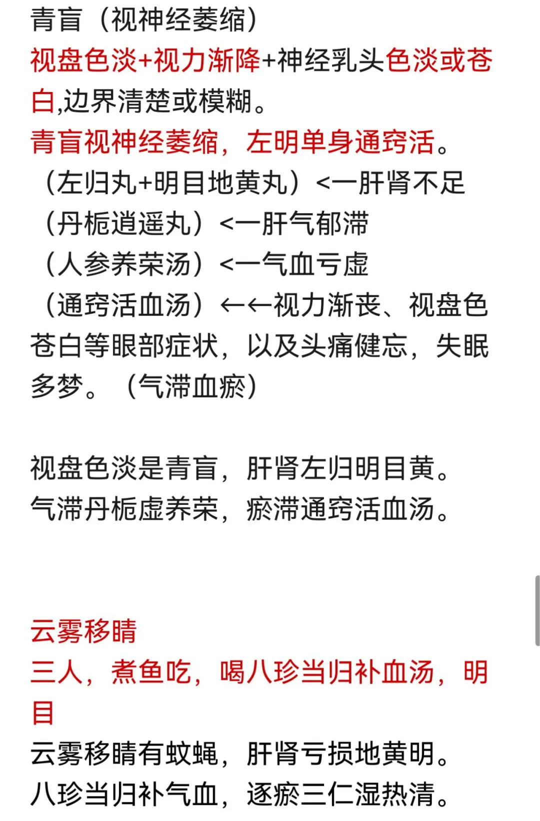 中医规培结业——中医眼科