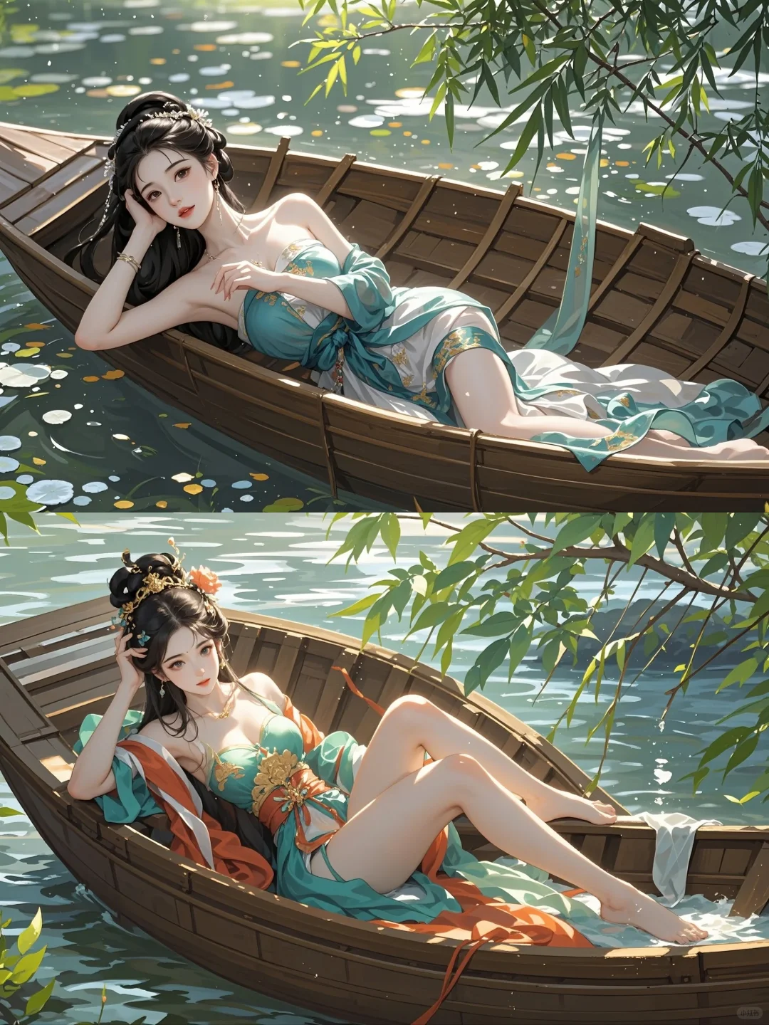 “舟上佳人惹人怜”