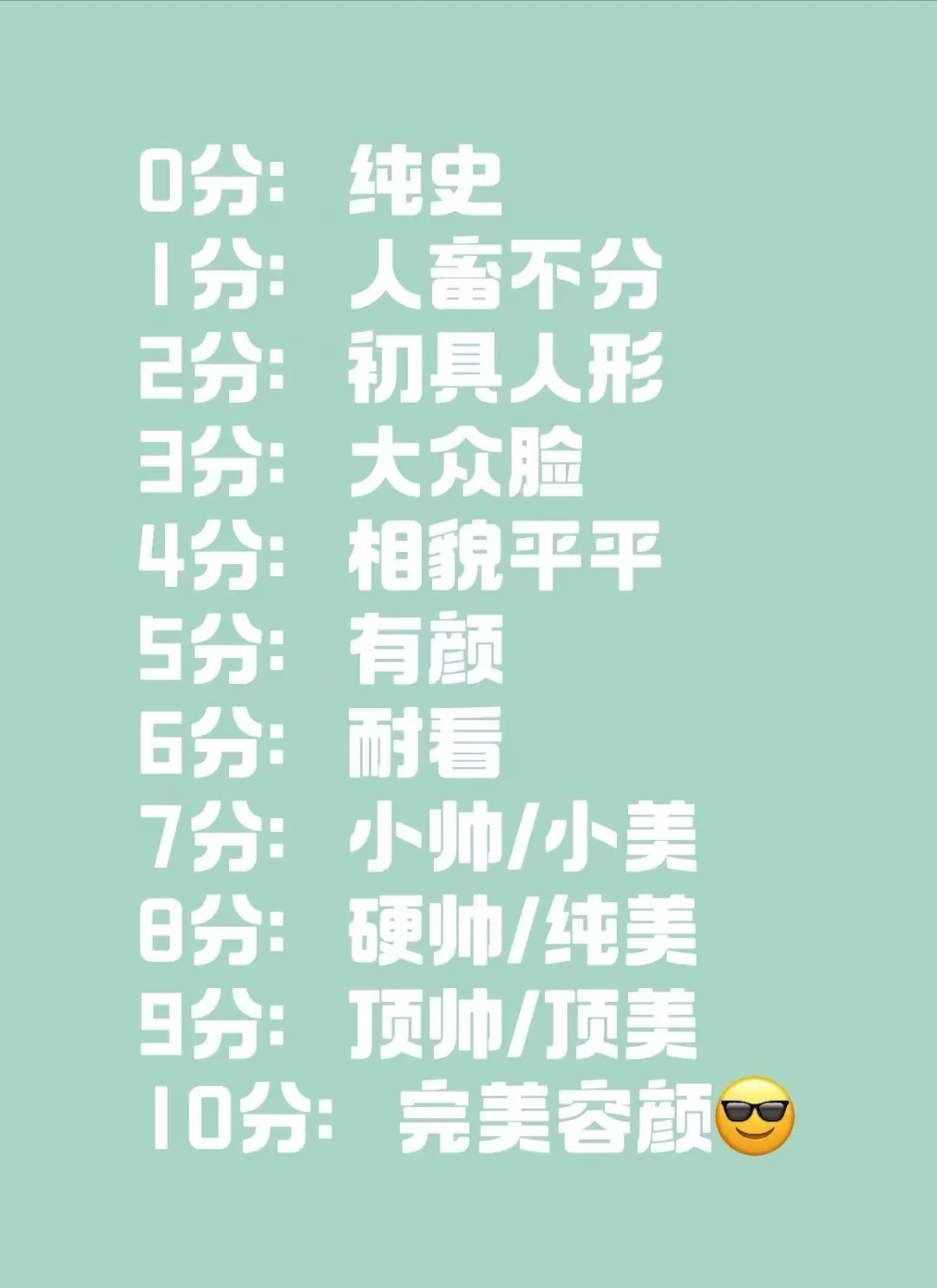 2025年颜值新标准，1-10分速看👀