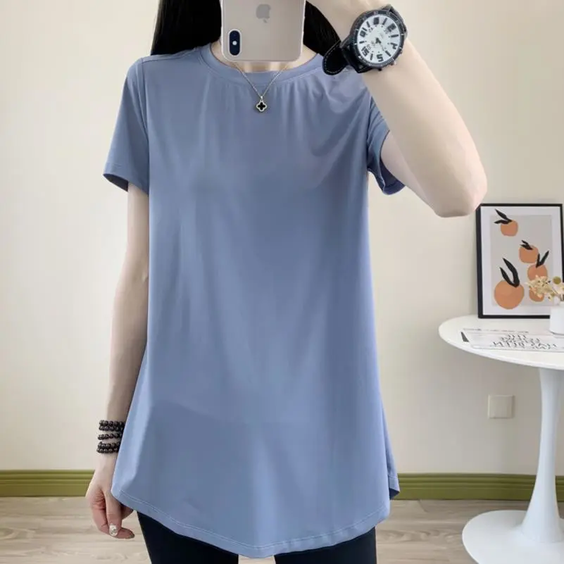 户外大码速干衣瑜伽服女夏季薄款短袖运动T