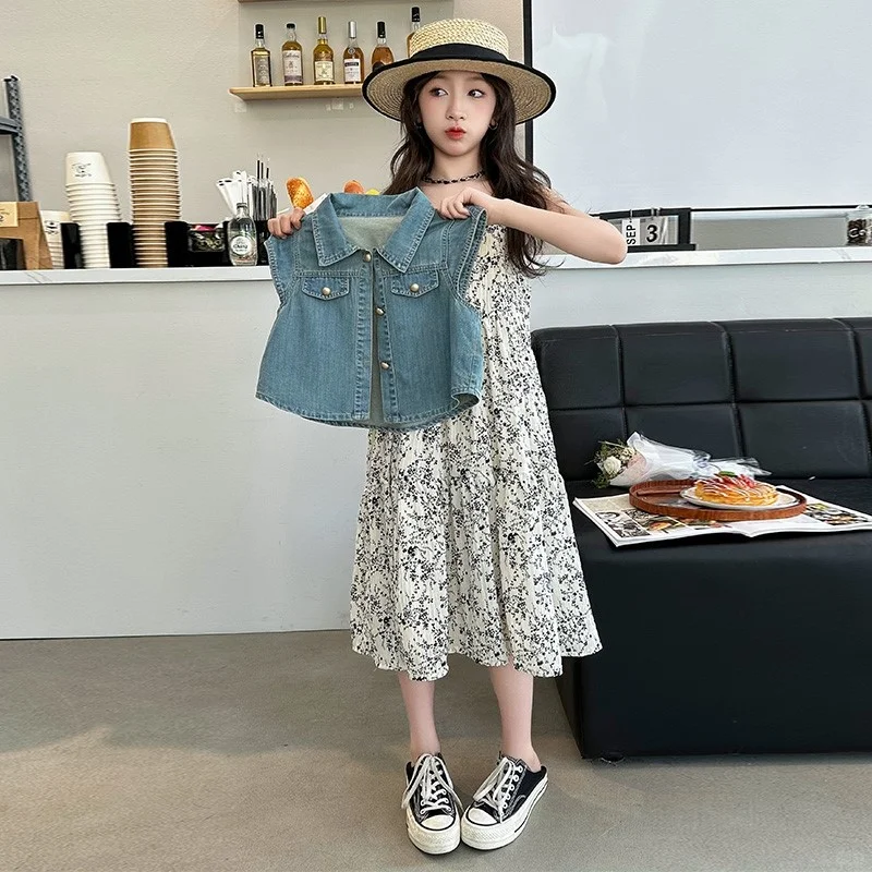 女童连衣裙夏装2024新款洋气儿童裙子女