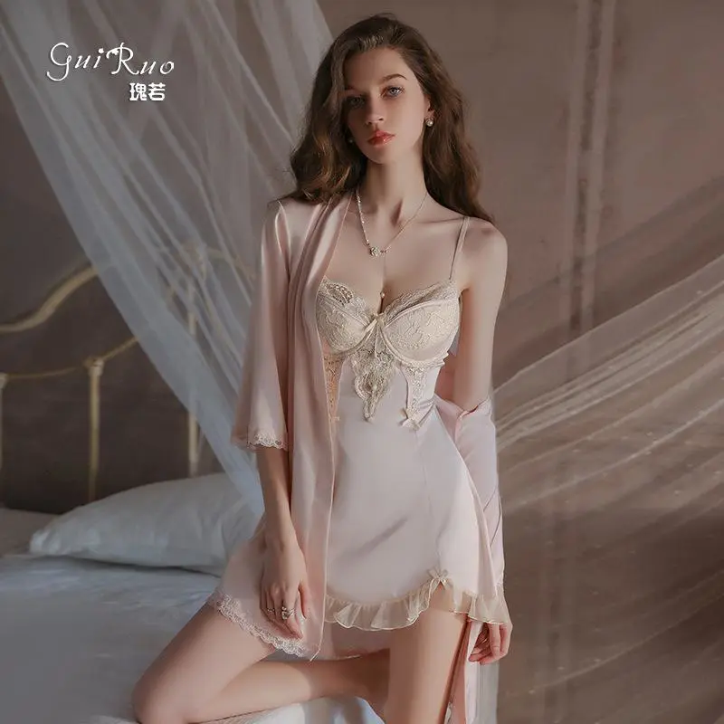 女生必备！法式毛绒吊带睡裙