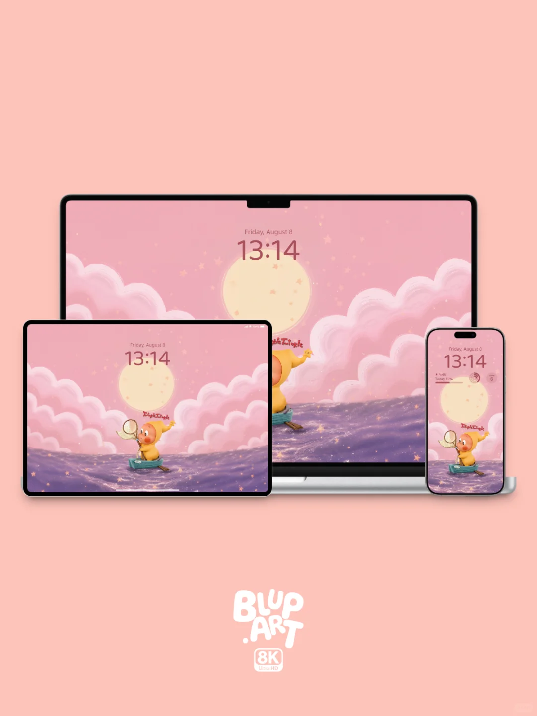 动态壁纸｜星星人化身捕鱼达人🎣