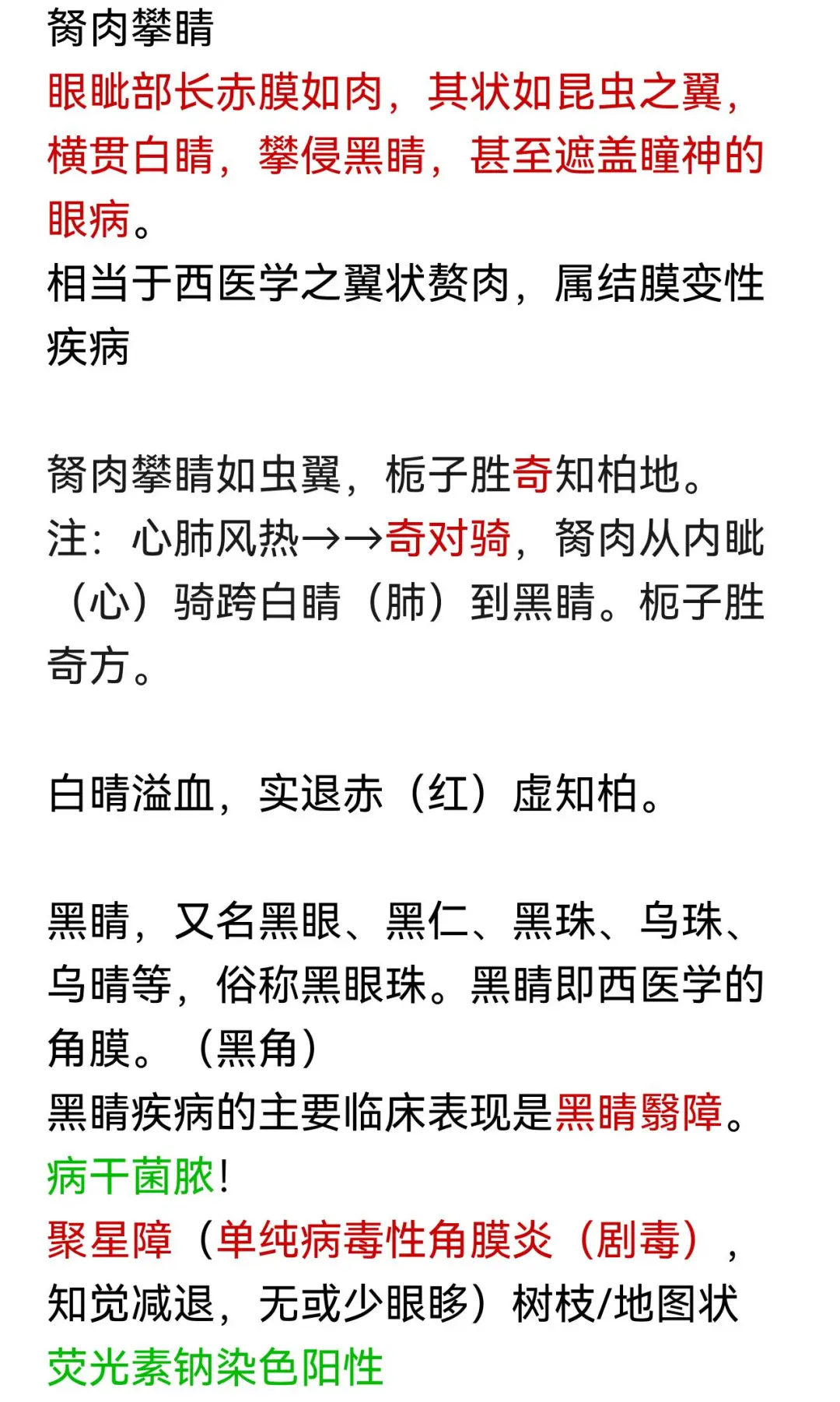 中医规培结业——中医眼科