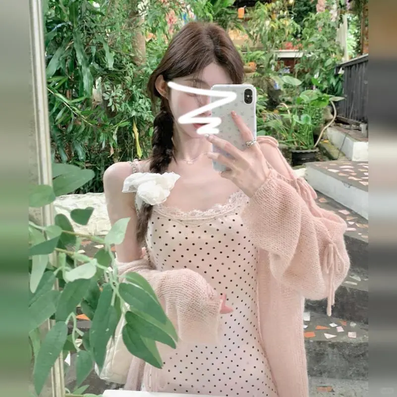 早初开春季吊带波点连衣裙子女2025新款