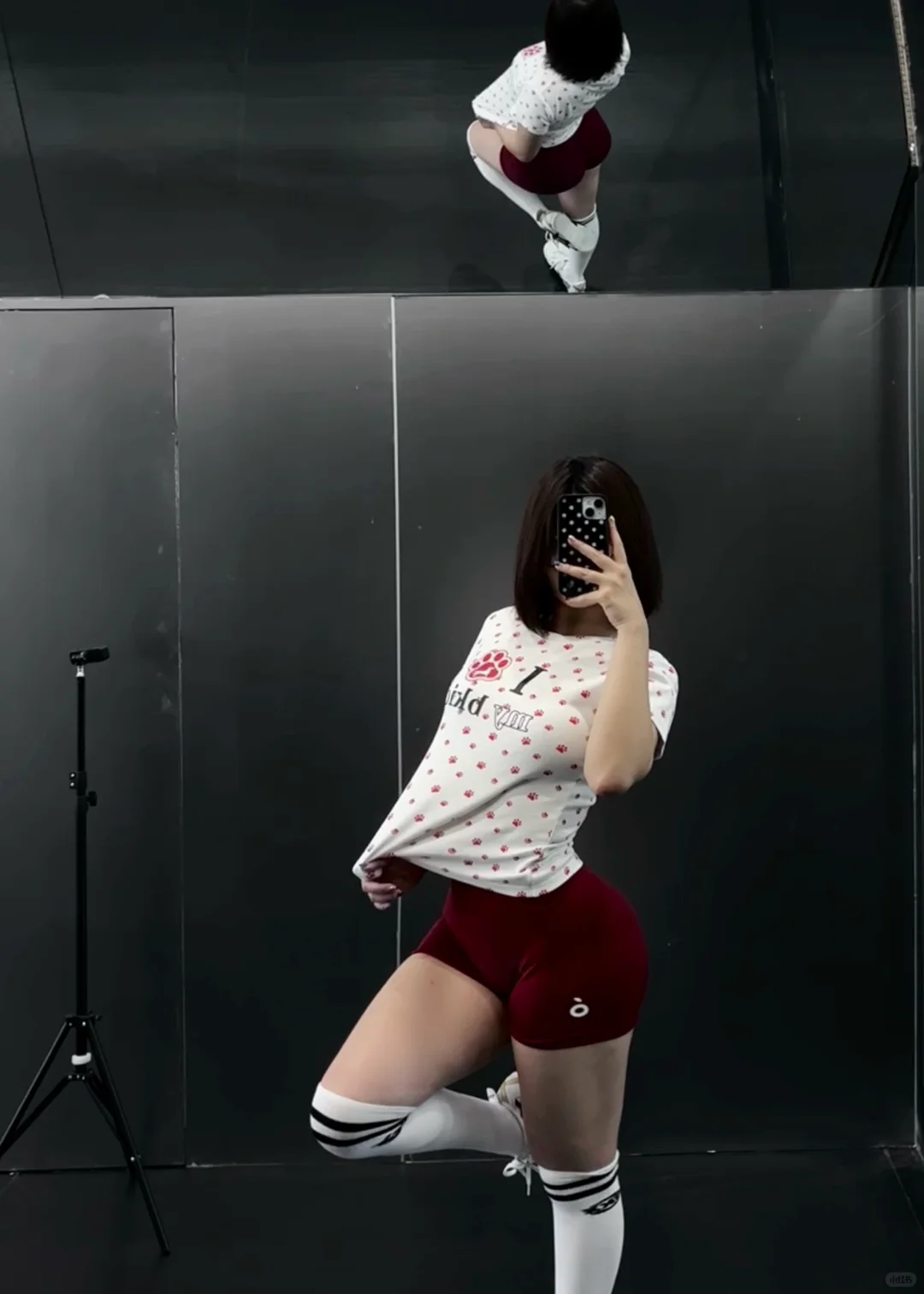 25岁健身女练臀日健身穿搭