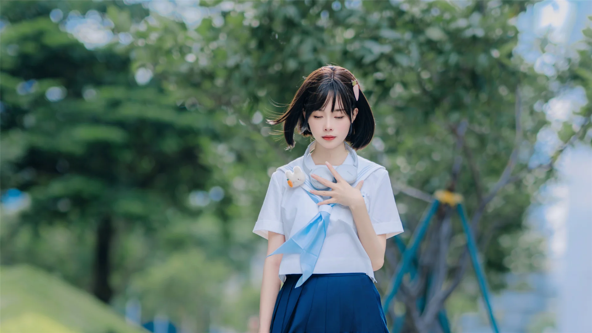 【实用版】9️⃣图解锁甜妹风ＪＫ制服拍照姿势
