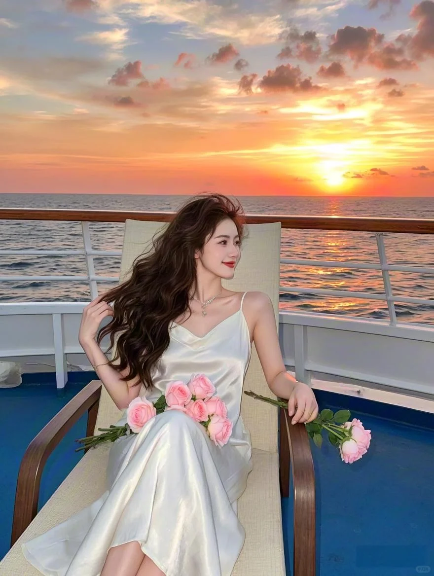 WeChat女生头像，海上的浪漫，你来了吗？