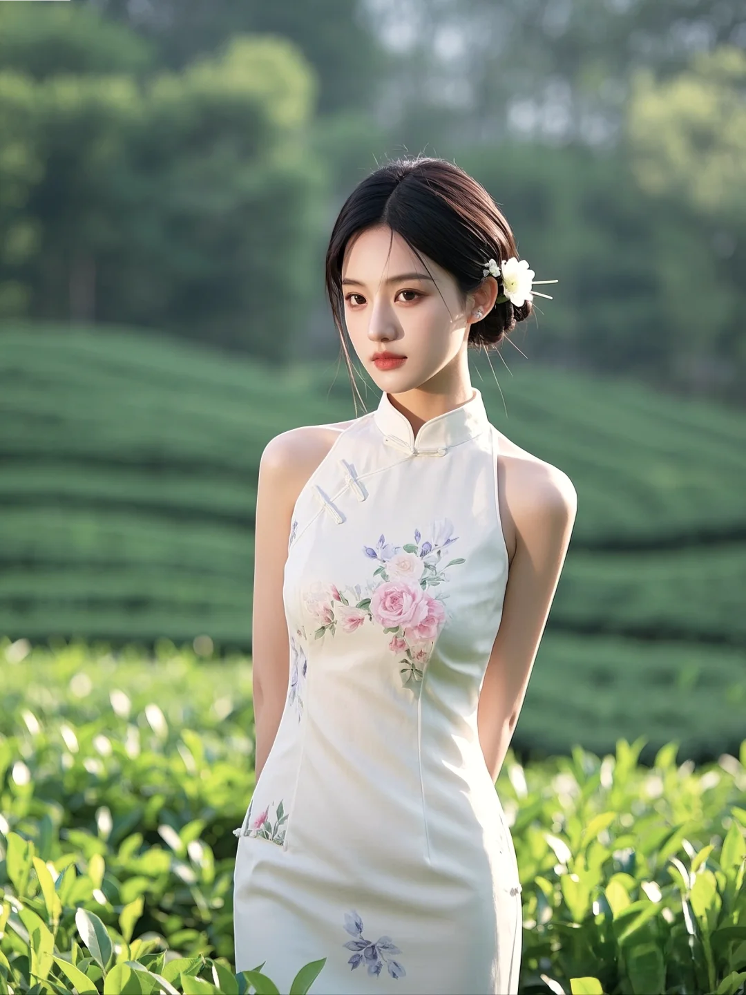 🌱【茶园旗袍写真｜光影下的东方美学】✨