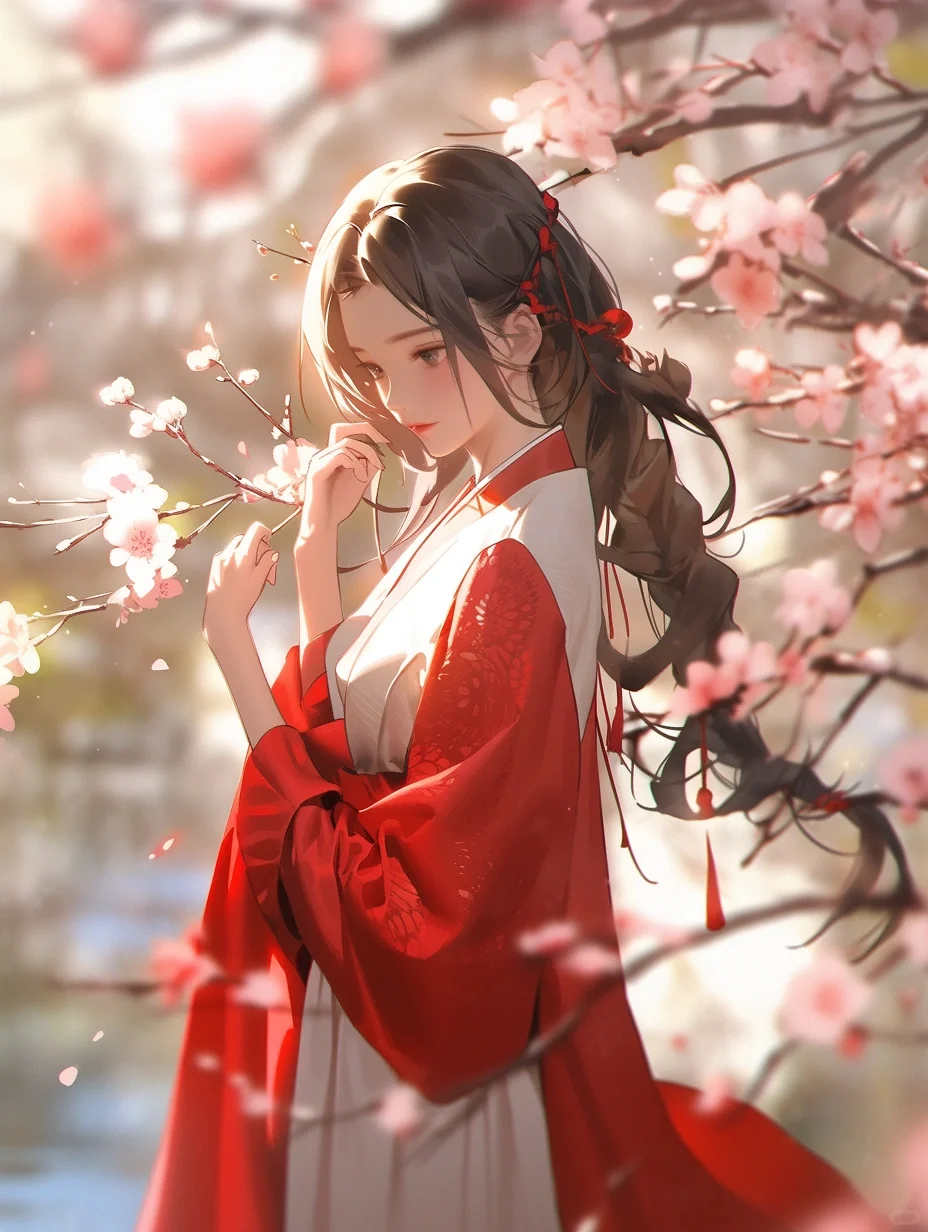 锦衣绣袄 红衣女子