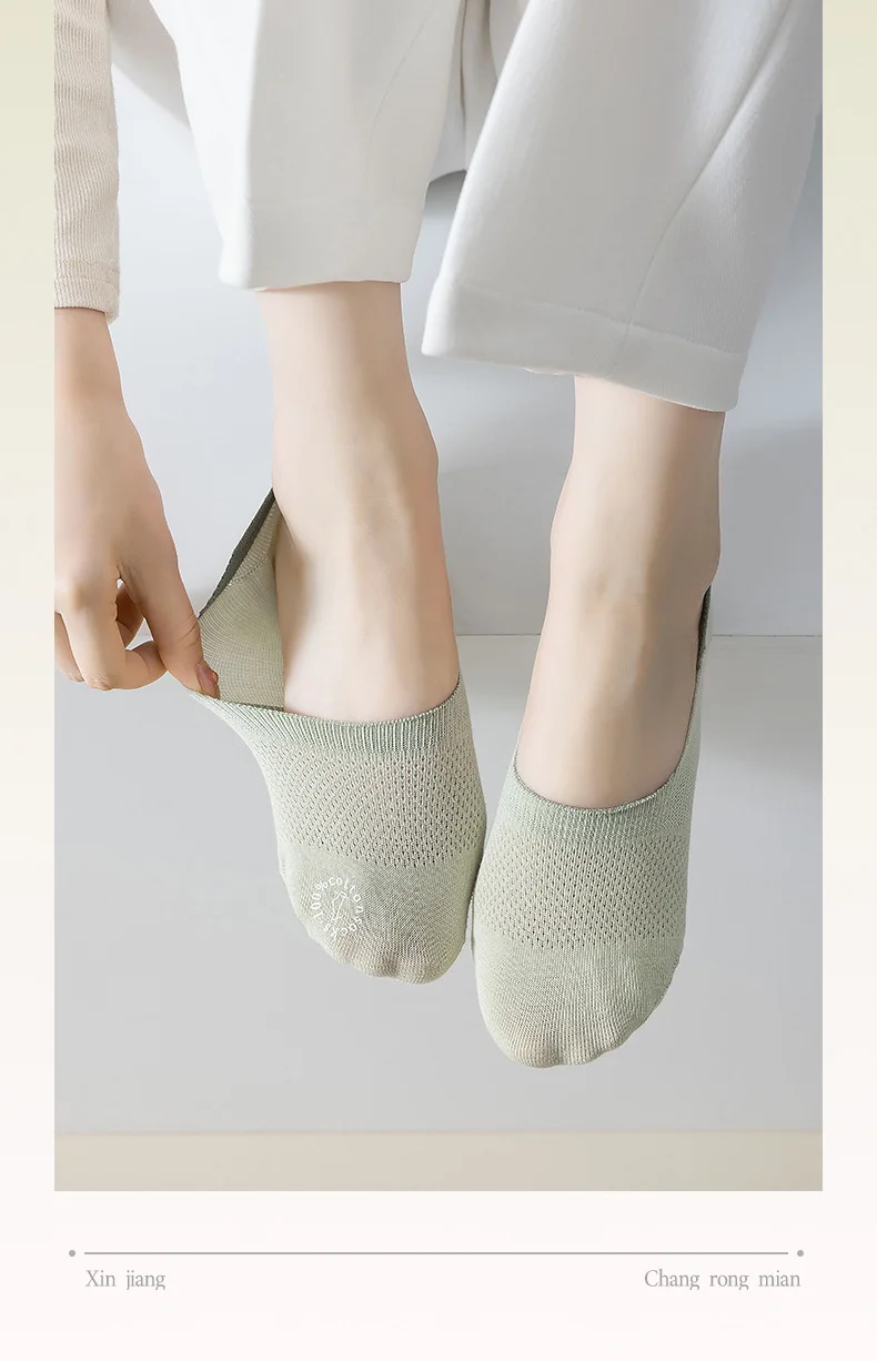 🧦女士必备！隐形防掉跟船袜👣