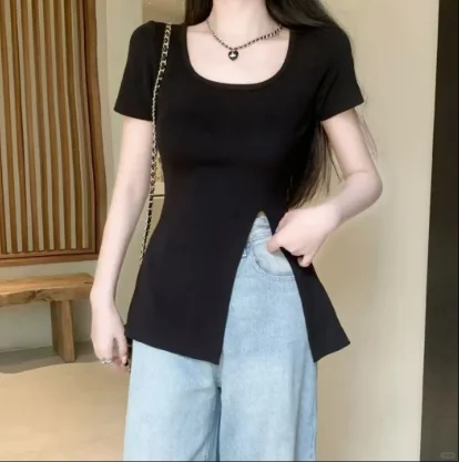 黑色甜辣T恤🖤显白必备
