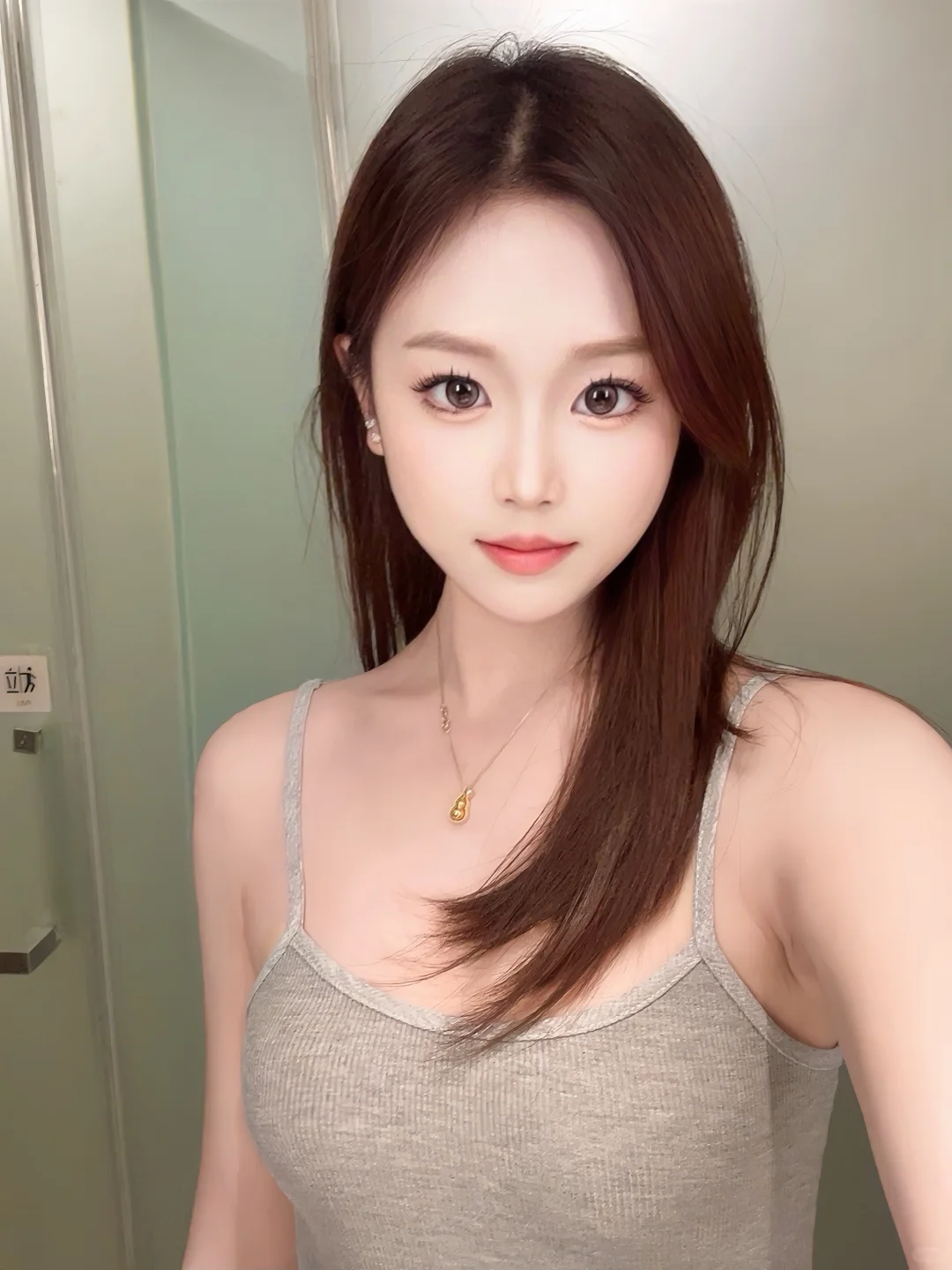 好适合夏天的灰色吊带连衣裙！！