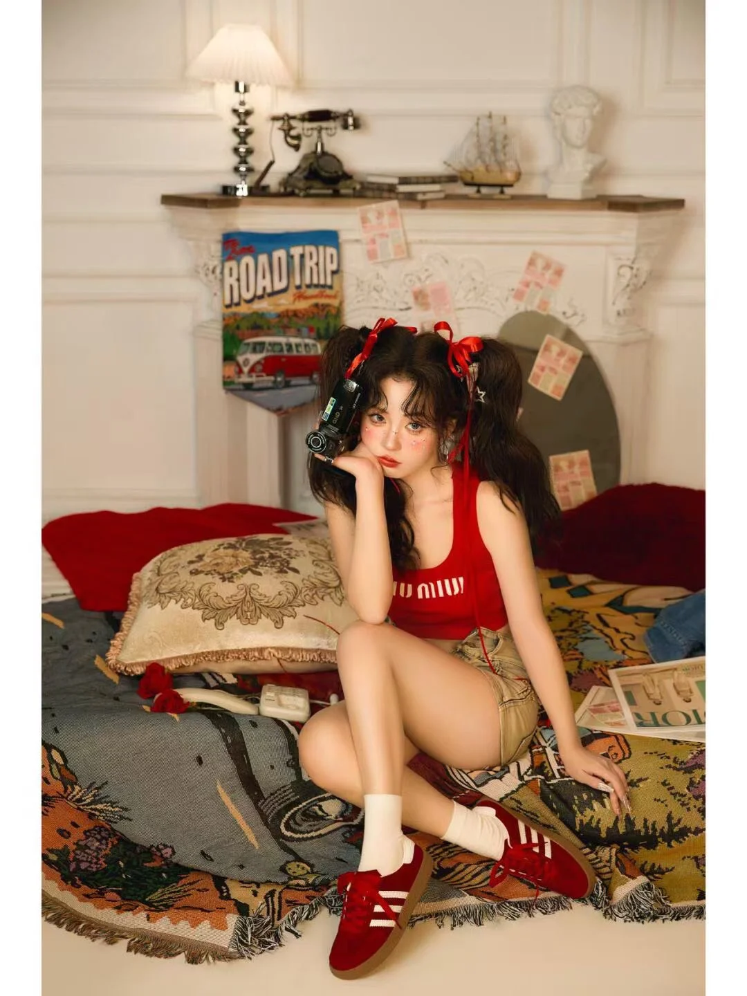 今天来当美女了
