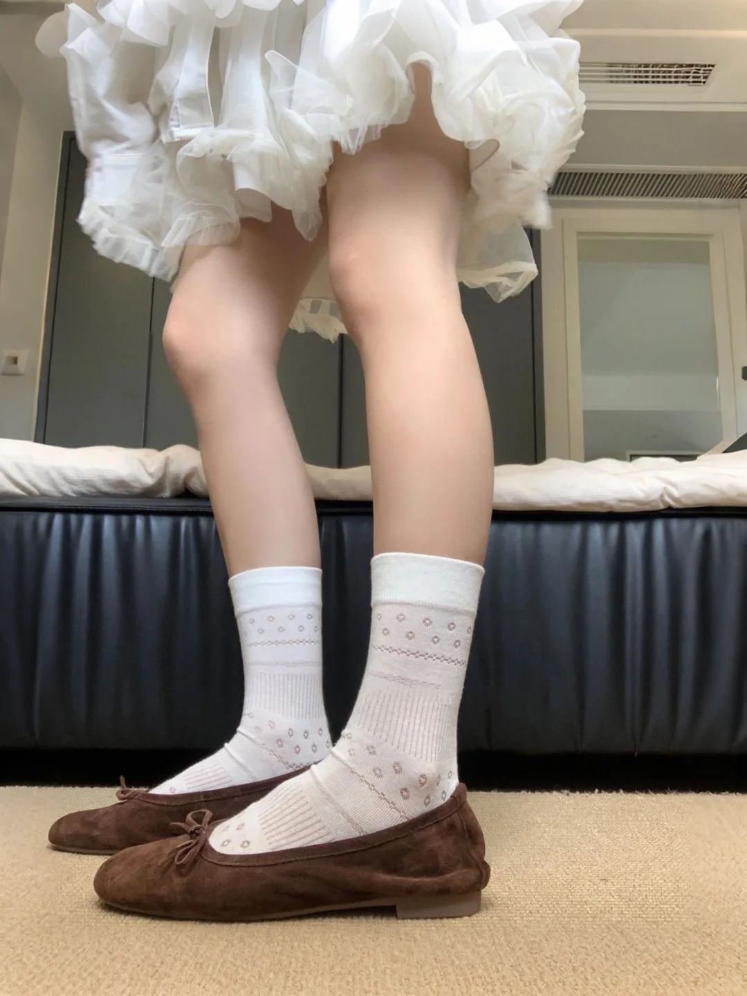 超！会！买！夏日甜系小白袜，镂空小花，美晕惹