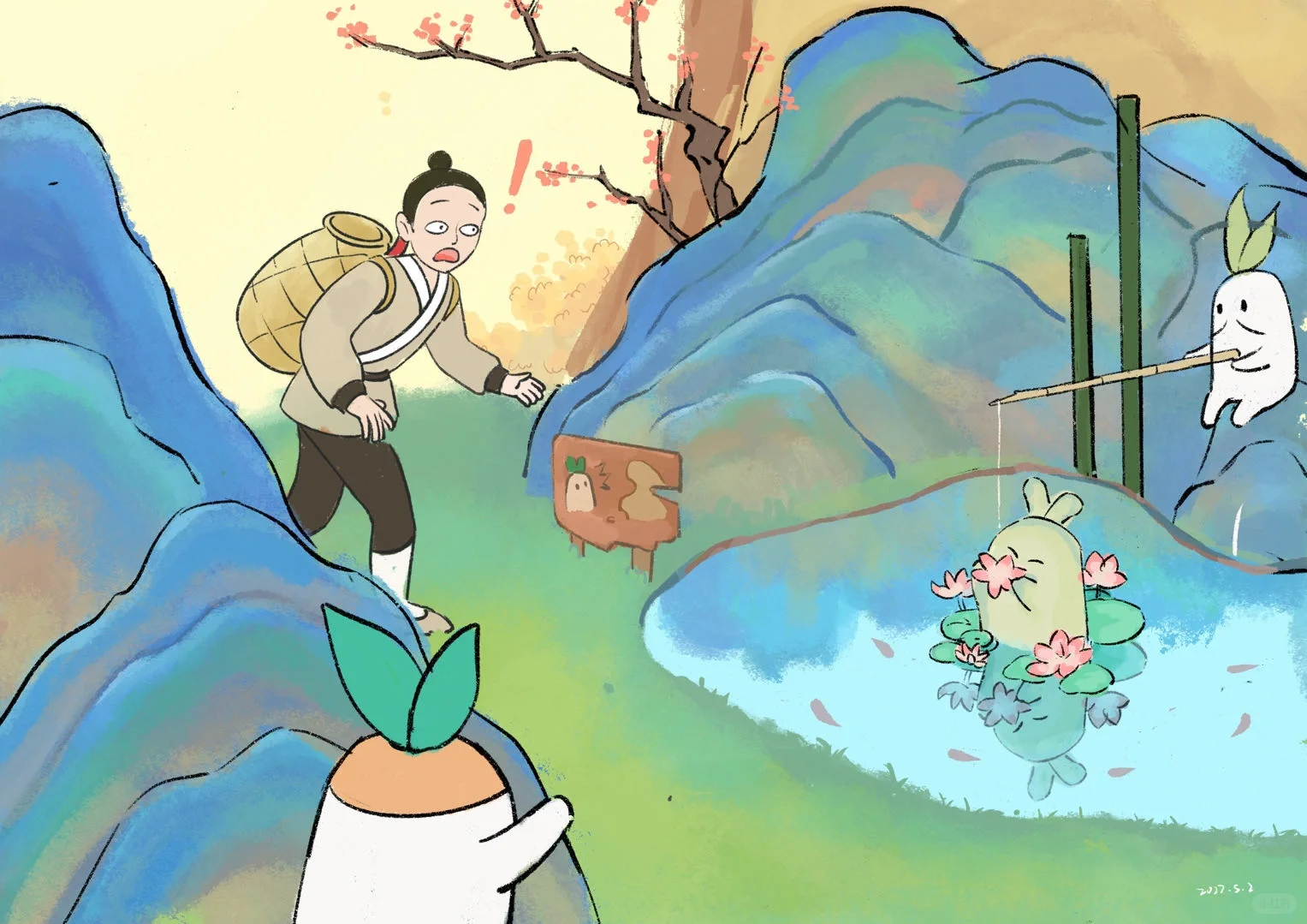 货郎好不容易走出了鹅山，却——
