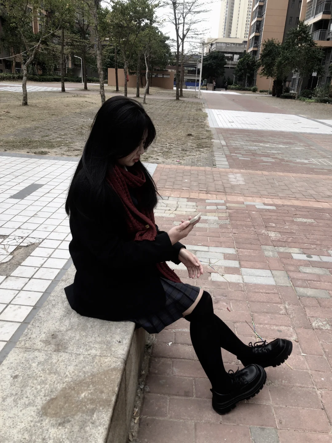 天气好的话我会穿jk见你